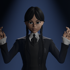 Wednesday.png Archivo STL Miércoles Addams・Modelo para descargar e imprimir en 3D