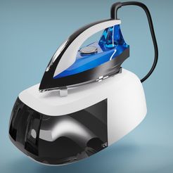 Iron_Redesign_Render1.16.jpg 3MF file Electric Clothes Iron・3D printable model to download