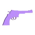 revolver_gun_80mm.stl Revolver handgun silhouette