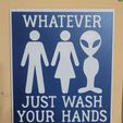 20240125_160726.jpg Whatever just wash your hands Funny wall sign, Dual extruder, Home decor, Bathroom sign