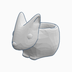 bunnyplanter.png Fichier STL Jardinière en forme de lapin・Modèle à télécharger et à imprimer en 3D