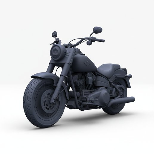 Harley-Davidson Fat Boy custom motorcycle STL, dirt bike STL, streetfighter motorcycle STL, sport bike STL, motorcycle desk decor STL, adventure motorcycle STL, FDM friendly motorcycle, steampunk motorcycle STL, motorcycle statue, motorcycle trophy STL, m