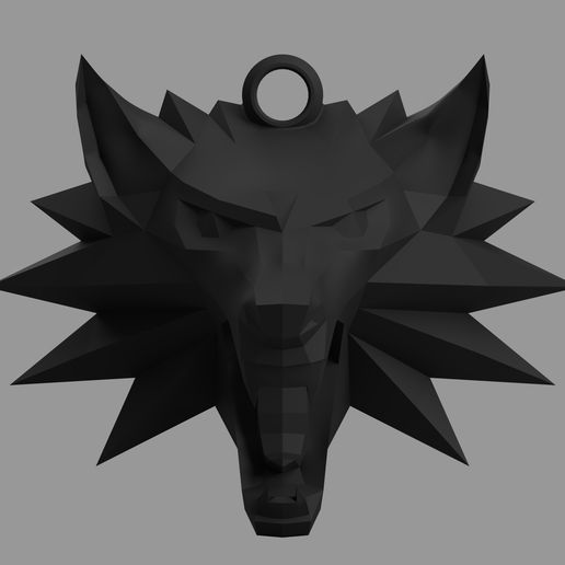 The Witcher Wolf Medallion 043A 3D model
