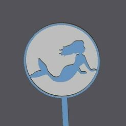 merm1.jpg STL-Datei MINI CUPCAKE MERMAID TOPPER - Meerjungfrau 1・Design für den 3D-Druck zum Herunterladen
