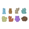 Forest-Animals.png Forest Animals Cookie Cutter Set of 8 - Commercial Version