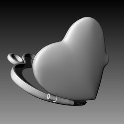 2.jpeg Datei STL Heart Pendant Photo・Modell für 3D-Druck zum herunterladen