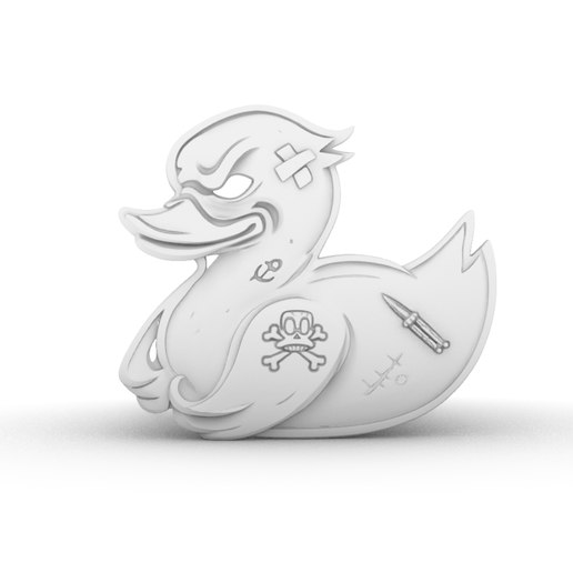 Angry Pirate Duck Creative Relief Car Decal