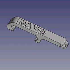 décapsuleur-David.JPG STL file DAVID pocket bottle opener・Design to download and 3D print