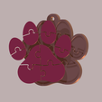 puzzle-paw-keychain-stl-pink-brown-render.png Puzzle Paw Anahtarlık
