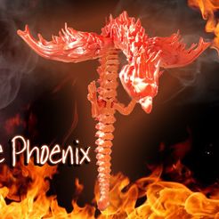 Phoenix.jpg Fichier STL Phénix articulé avec ailes rétractables・Modèle pour imprimante 3D à télécharger
