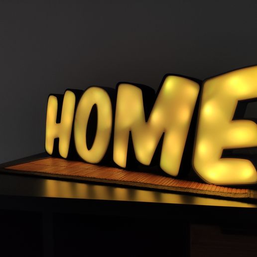 LED HOME lettering 3D model