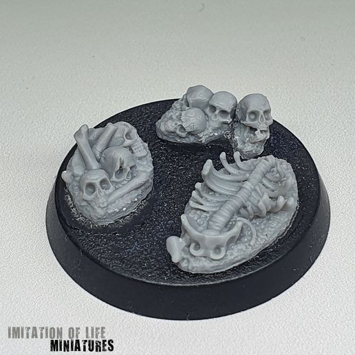 MINIATURES Skeleton base toppers - Supportfree base detailing kit.