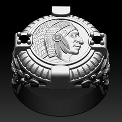 9.jpg Archivo STL Anillo indio joyas de plata oro imprimible modelo 3D・Diseño de impresora 3D para descargar