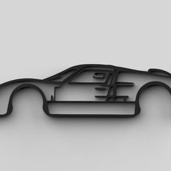 rendering.207.jpg STL file Ford GT40 SILHOUETTE・3D printer design to download