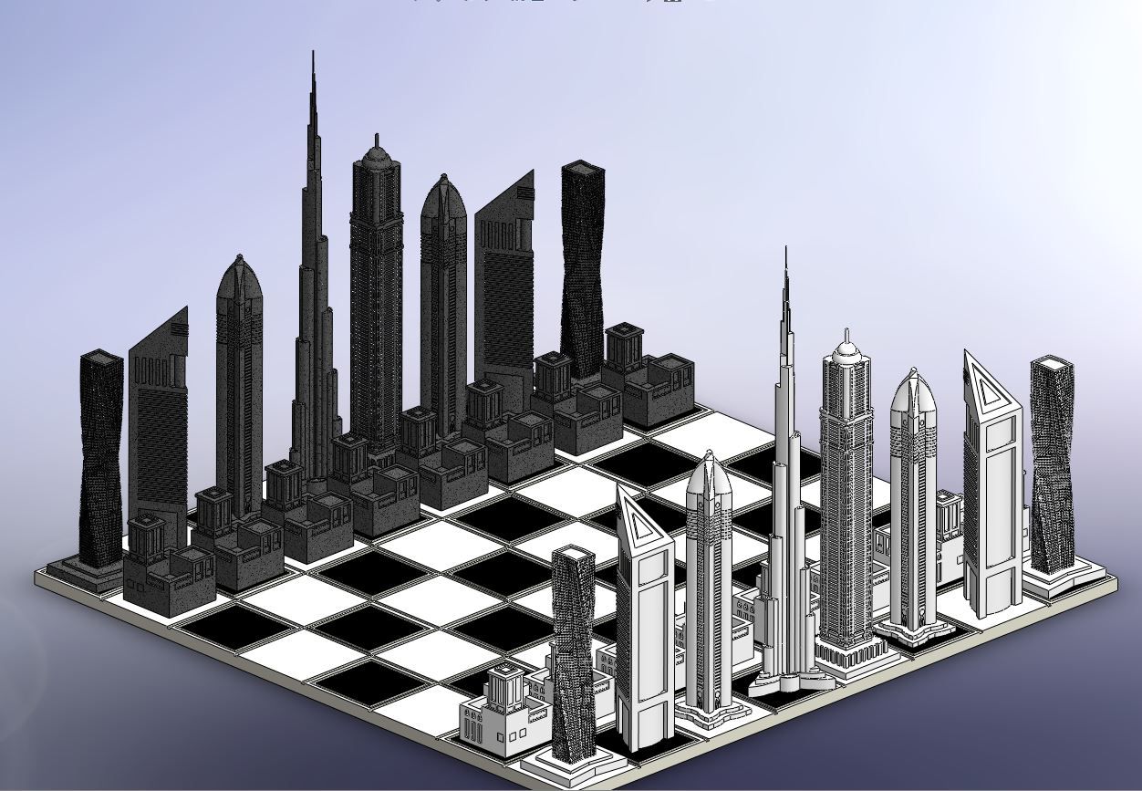 STL file Dubai Chess Set・3D printer model to download・Cults