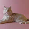 sitting-1.png MAINE COON CAT Sitting 3d print stl