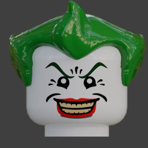 LEGO Animated Joker Hair piece from LEGO DC Super-Villains compatible with real LEGO