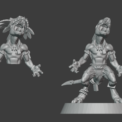 skink901.png STL-Datei FANTASY FOOTBALL KLEINE EIDECHSE LINEMAN #9・3D-Druckvorlage zum Herunterladen