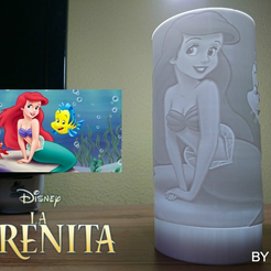 SIRENITA2.png Free STL file LITTLE MERMAID LAMP・Model to download and 3D print