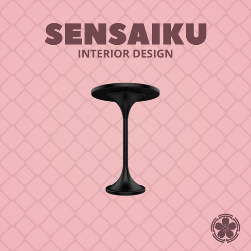 Miniature Replica 1:12 Eero Saarinen 03. Tulip Coffee Table for Miniature Dollhouse - 3D Print Instant Download - Miniature Furniture Designer Series