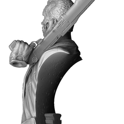 7.jpg TERMINATOR BUST T-800 3D PRINTABLE STL OBJ ZTL