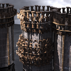 celtic-series-e.3060.png OBJ file Dark Celtic Gods Tower Stones 2・3D printable model to download