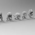 Squigs-In-Line-9.jpg Бесплатный STL файл Двуногие компакторы для мусора・Дизайн 3D-принтера для скачивания