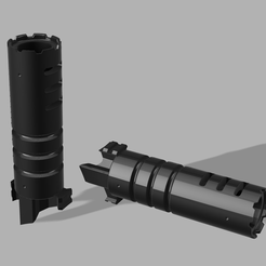 Silencieux-Rond-front-tip-X68-tracer-canon-EMEK-100-9''.png Silencer for Planet Eclipse EMF 100 MG 100 for Emek 100 9" barrel