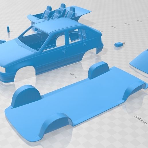 Opel Kadett 1991 Printable Car - 3D model önizlemesi