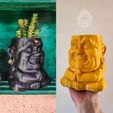 Buda_08.jpg STL-Datei Buddha, Blumentopf und Bleistifthalter・3D-druckbares Design zum Herunterladen