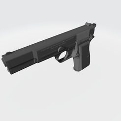 1.png Archivo STL STAND PISTOLA BROWNING SOPORTE BASE PARA PISTOLA・Diseño de impresión en 3D para descargar