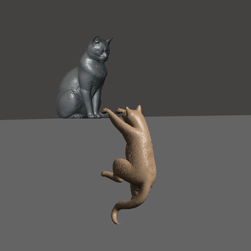 Dramatic Tension Cats 3d printing