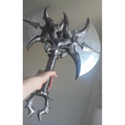 20160720_091810.jpg Free 3D file Warcraft 1 hand Axe Eredar Splitter・3D print design to download
