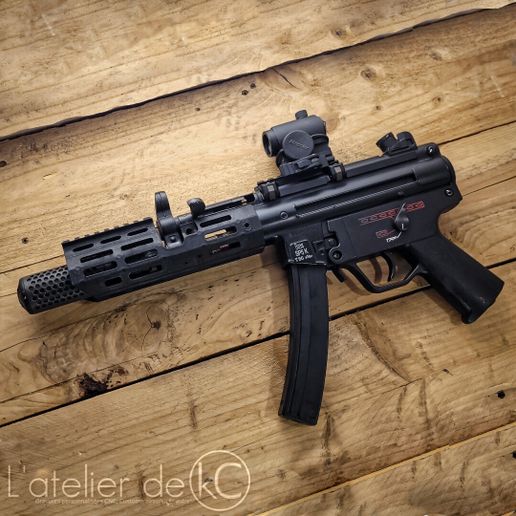 🔫 Airsoft Midwest MP5K M-LOK Suppressor Handguard・ STL File for 3D ...