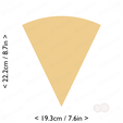 1-7_of_pie~8.75in-cm-inch-cookie.png Slice (1∕7) of Pie Cookie Cutter 8.75in / 22.2cm