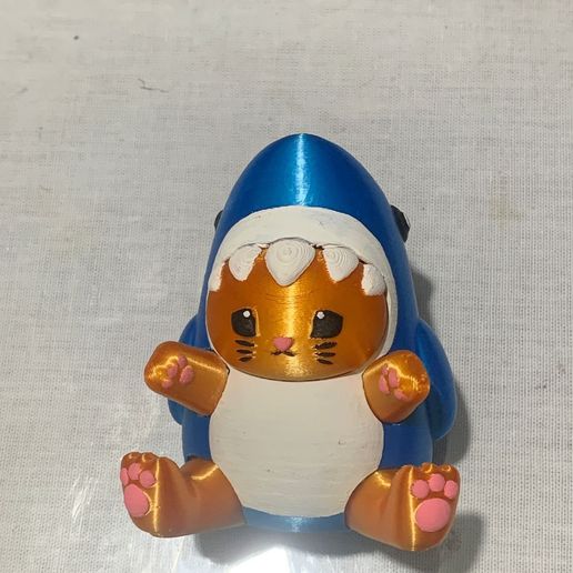 🦈 Gato tiburon Michiburon・Archivo STL para Impresión 3D・Cults