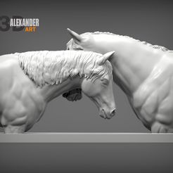 Love-horses-busts-1.jpg Busto de caballos del amor modelo de impresión 3D