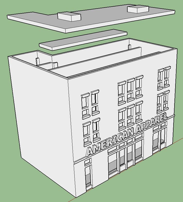 American Apparel Assembly.jpg STL file PREMIUM N-Scale Building #4・3D printer model to download, MFouillard