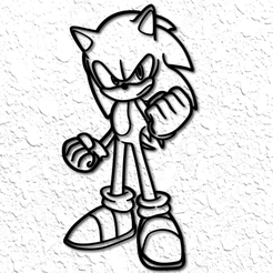 project_20230214_1419399-01.png Archivo STL Sonic the Hedgehog Arte de Pared Sonic Wall Decor・Objeto imprimible en 3D para descargar