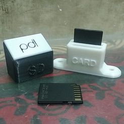 SD Card Holder 1 Pic.jpeg Free STL file SD Card Holder For Aluminium Extrusion・Object to download and to 3D print