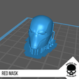 20.png Tête de masque rouge pour figurines de 6 pouces