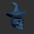 Shop5.jpg Skull Skull witch with hat- hollow inside