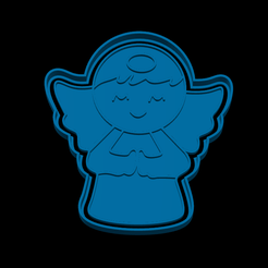 angel1.png Angel cookie cutter and stamp