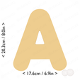 letter_a~8in-cm-inch-cookie.png Letter A Cookie Cutter 8in / 20.3cm