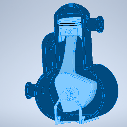 model engine model engine 2 stroke - 3D model önizlemesi