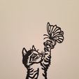 20240125_211844.jpg Cat with butterfly, line art cat with butterfly, wall art cat with butterfly, 2d art cat with butterfly