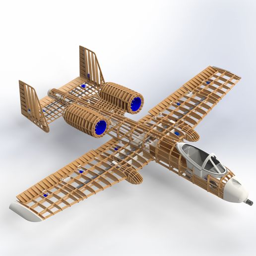 ✈️ A-10 WARTHOG 1/10 SCALE・ 3D File for 3D printing and CNC