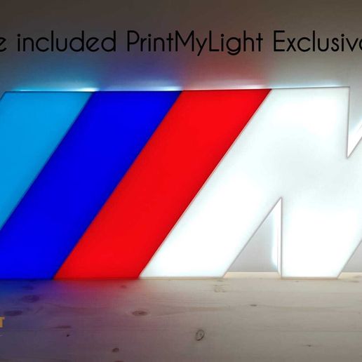 M performance illuminated logo 3D model