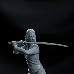 KillBill_art_-11.png Kill Bill sculpture the bride Uma Thurman 3D