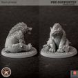 240708-Printed.jpg Druid Bear Form Worg Two Models